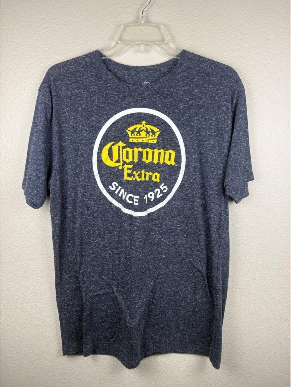 Corona Extra Beer Logo T Shirt Mens Large Blue Heather Since 1925 Graphic Tee